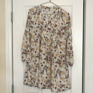 Old Navy Deep V Long Sleeve Floral Dress size xs